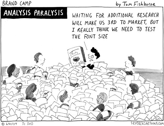 Data paralysis cartoon