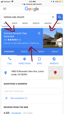 Local SEO - Mobile Location Listing View